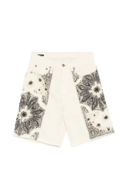 R13 bandana relaxed shorts Neutrals R13WD232D446B