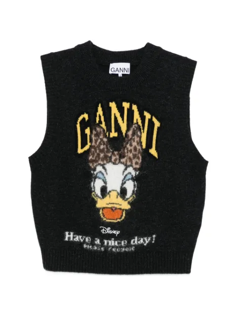 GANNI x Disney graphic wool vest Grey A1070152