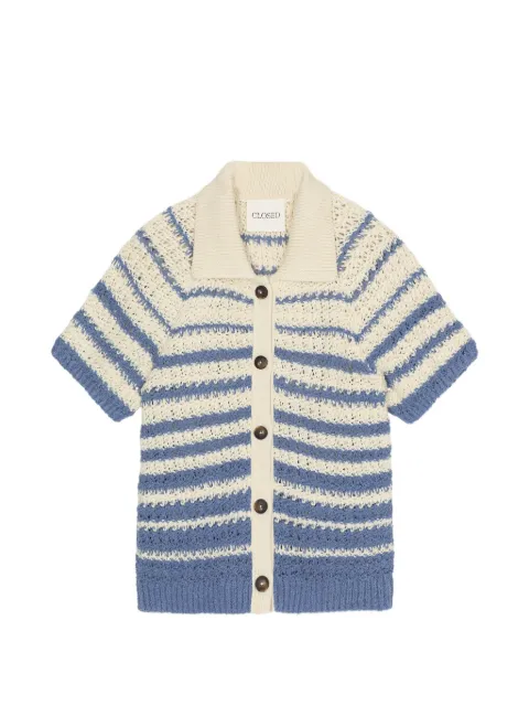 Closed striped-knit polo cardigan Neutrals C9674096LST