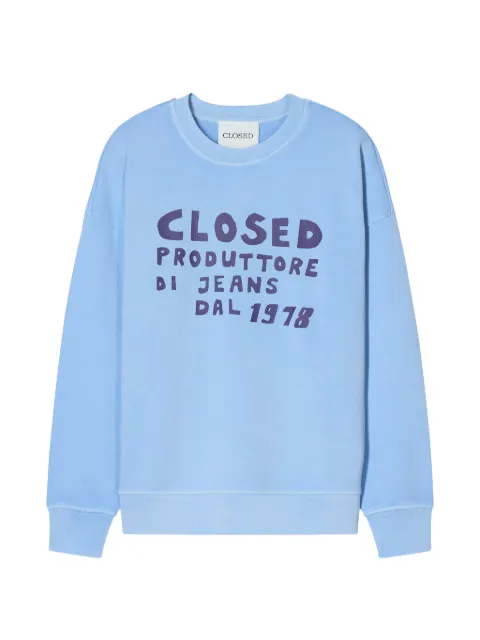 Closed relaxed crewneck Blue C9571147V13