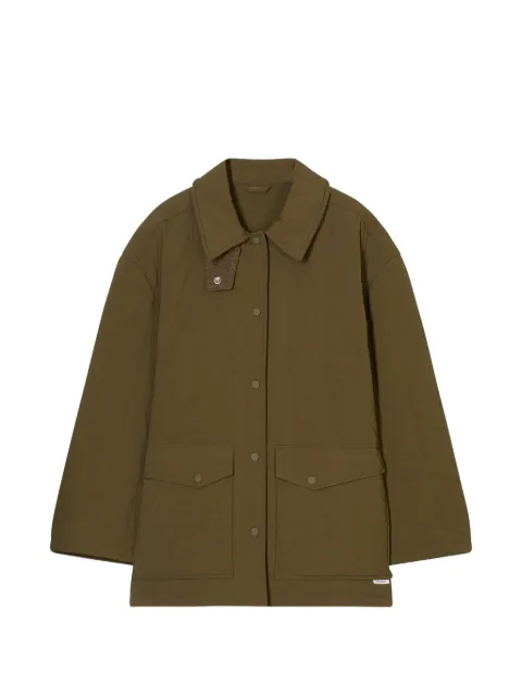 Closed quilted pockets jacket Green C9752868K22