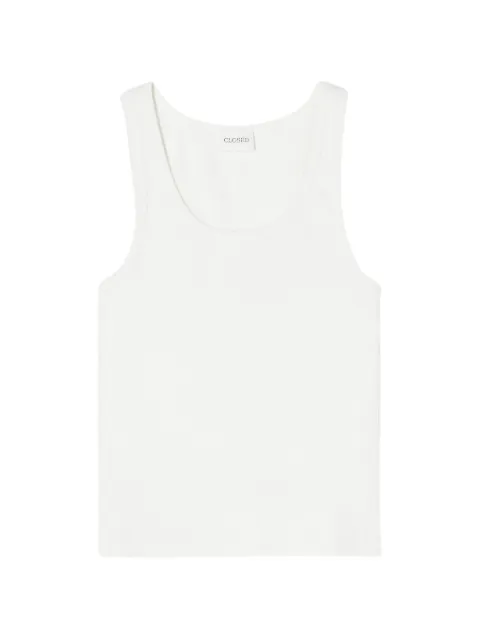 Closed ribbed tank top White C9556542TEM