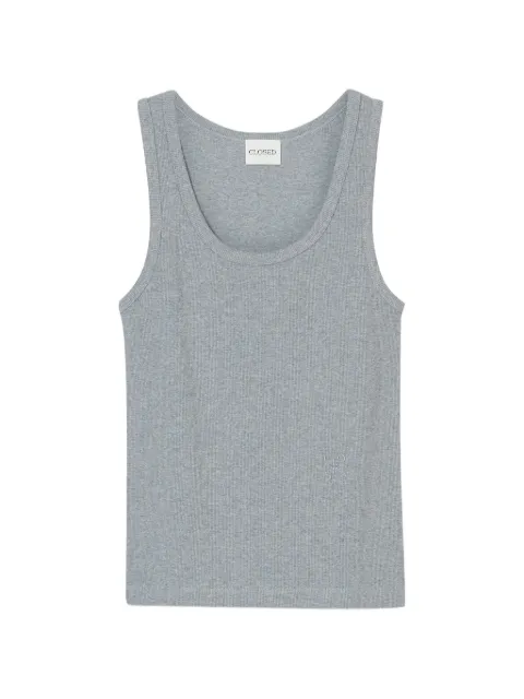 Closed ribbed tank top Grey C9556542TEM
