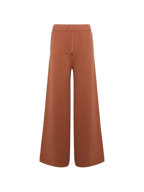 Yves Salomon knit wide-leg trousers Brown 24EYP310XXMAMV