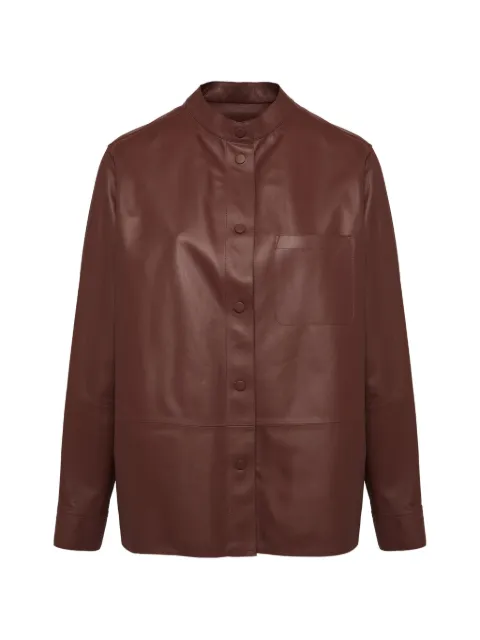 Yves Salomon Supple lambskin shirt Brown 25EYH91266APAR