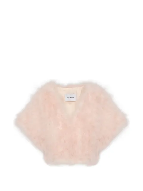 Yves Salomon hook-and-eye-fastening jacket Pink 24EYC30546PLUX