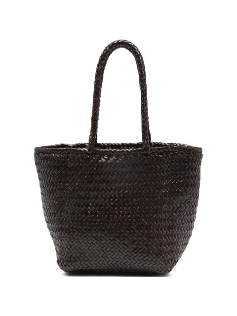 DRAGON DIFFUSION small Grace Basket leather tote bag Brown 8813