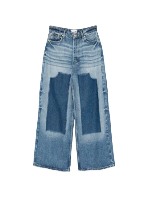 GANNI baggy wide-leg jeans Blue A1100060