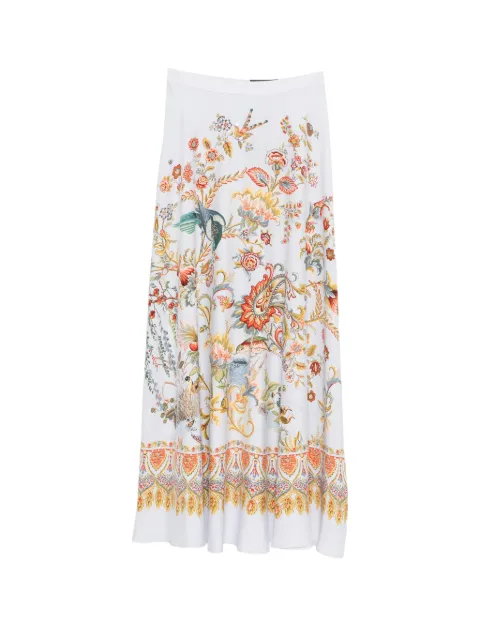 ETRO floral half-circle maxi skirt Blue WRFA0037AKG69X0882