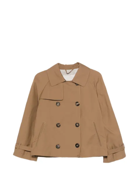 Max Mara MtcTesoro double-breasted trench jacket Brown 2619021094600