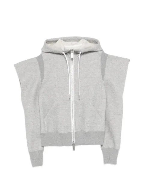sacai zip-fastening hoodie Grey 2608345
