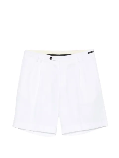 michael coal pleated-front button-fastening shorts White MCSMI3259S26B282