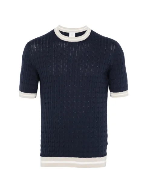 Eleventy cable-knit T-shirt Blue M76MAGM61MAG0M039110301