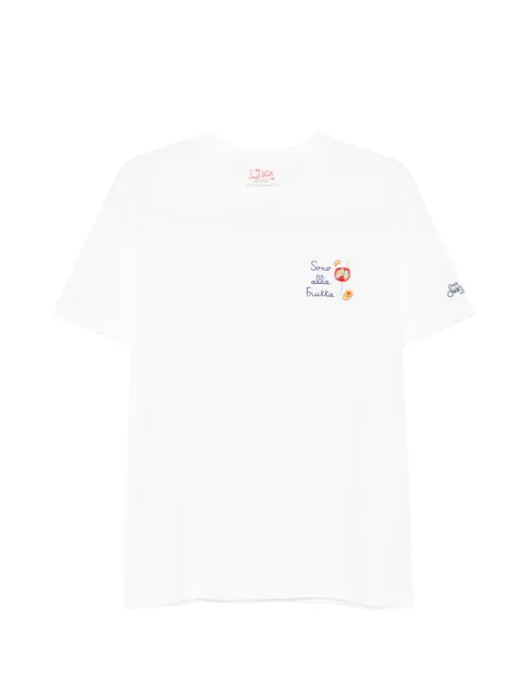 MC2 Saint Barth Portofino logo-embroidered T-shirt White POT0001