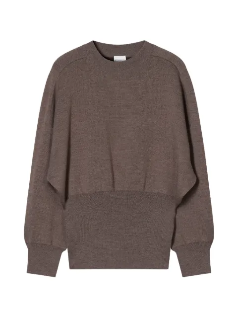 Closed long-sleeve crew-neck sweater Brown C9662097NCR