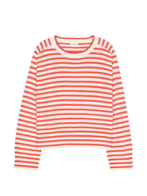 Closed striped crew-neck T-shirt Red C9640399AST