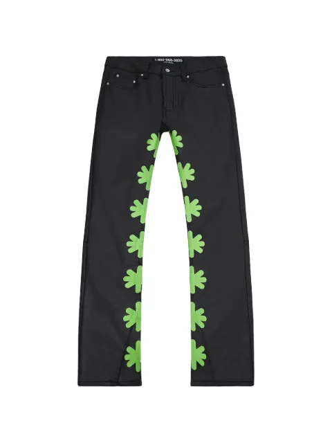 LOSTSHDWS x UNTTLD flower bootcut jeans Black O4HD9CPX