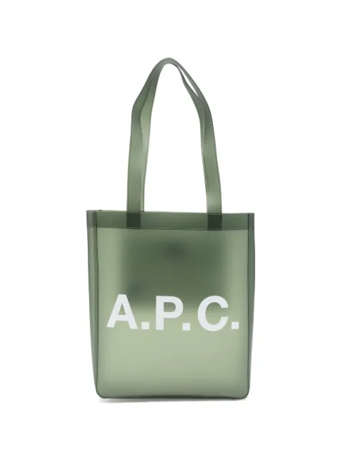 A.P.C. Lou logo-detail tote bag Green TPAAAM61442JAA