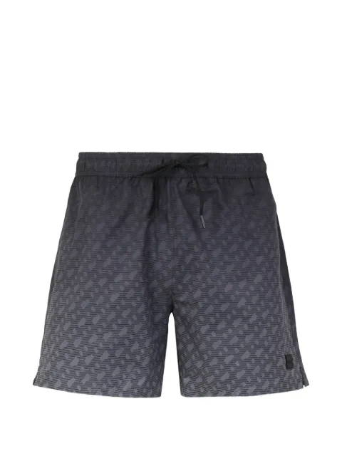 BOSS logo-badge swim shorts with degradé monogram print Grey 50534343