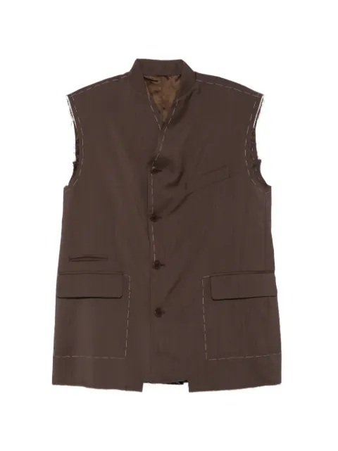 Costumein Arny buttoned sleeveless waistcoat Brown 26S79