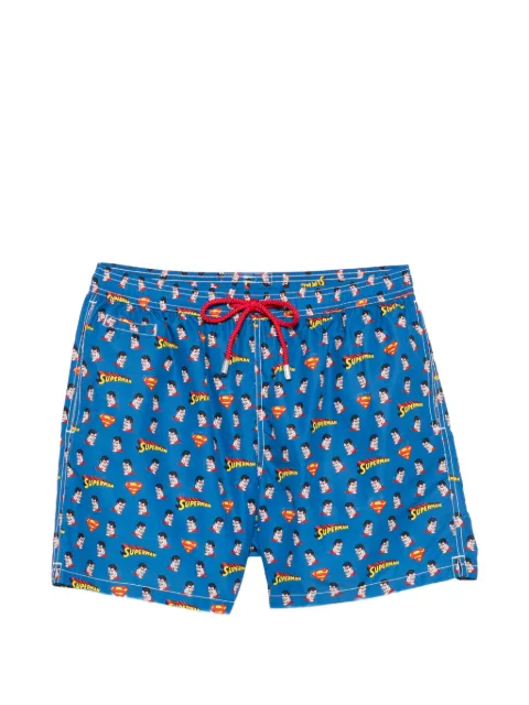 MC2 Saint Barth Superman-print drawstring swim shorts Blue LIG0003