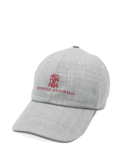 Brunello Cucinelli embroidered-logo baseball cap Grey M032P9850