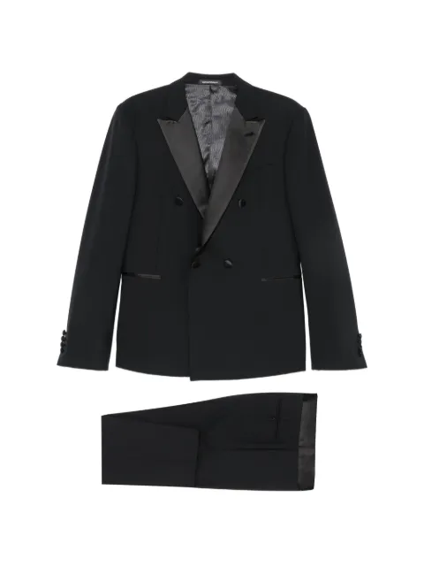 Emporio Armani double-breasted peaked-lapel suit Blue EM000461TE19183
