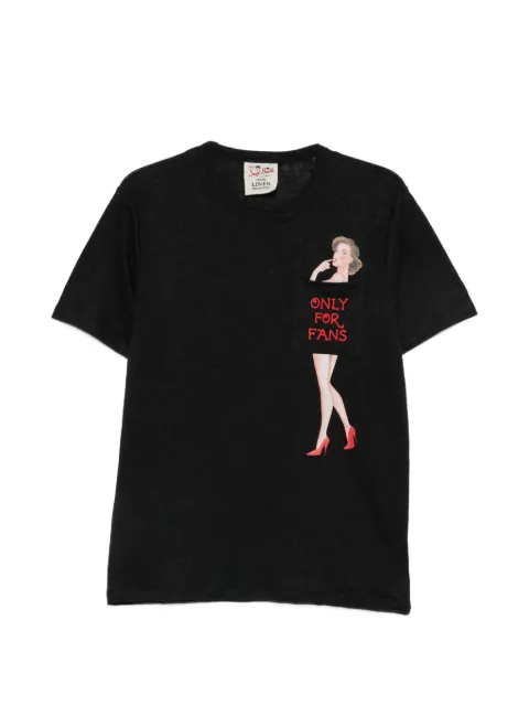 MC2 Saint Barth Ecstasea print-detail chest-pocket T-shirt Black ECS0001