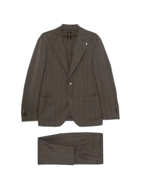 LUIGI BIANCHI MANTOVA pinstripe-pattern suit Brown 634062684
