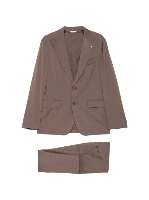 Manuel Ritz single-breasted two-piece suit Brown 4032A374826000029