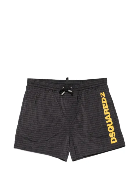 DSQUARED2 logo drawstring swim shorts Black D7B646600ISA01