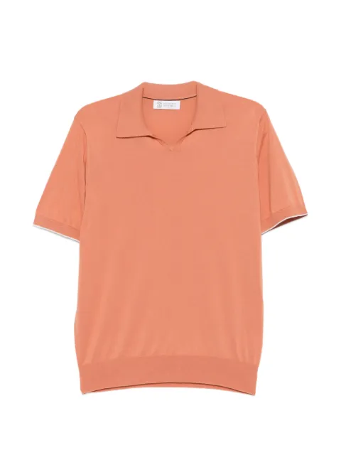 Brunello Cucinelli short-sleeve T-shirt Orange M29800145CBI26