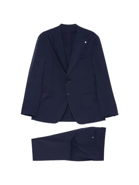 LUIGI BIANCHI MANTOVA single-breasted peak-lapel suit Blue 642152412
