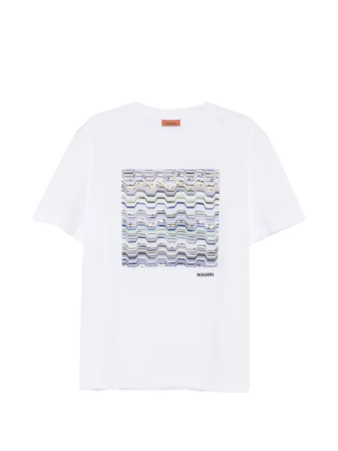 Missoni zigzag-embellishment T-shirt White US26SL0GBJ00QK