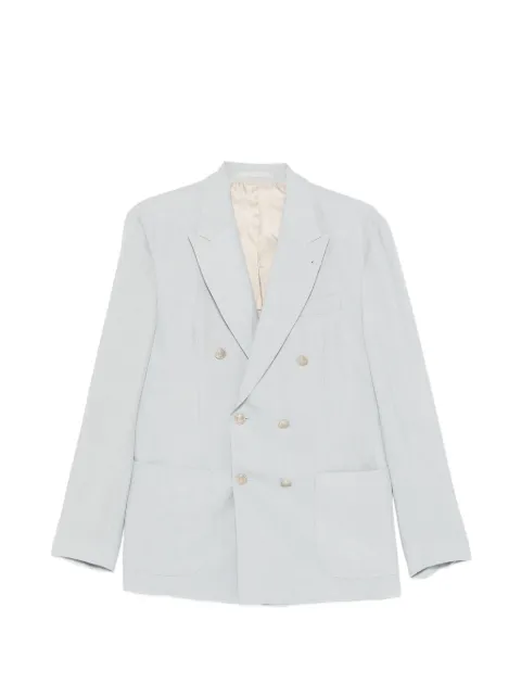 Eleventy double-breasted pocket jacket Blue M75GIAK10TES0N11608