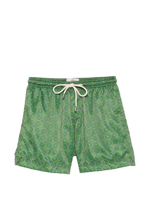 PENINSULA SWIMWEAR Caprera geometric-print drawstring swim shorts Green CAPRERACP06