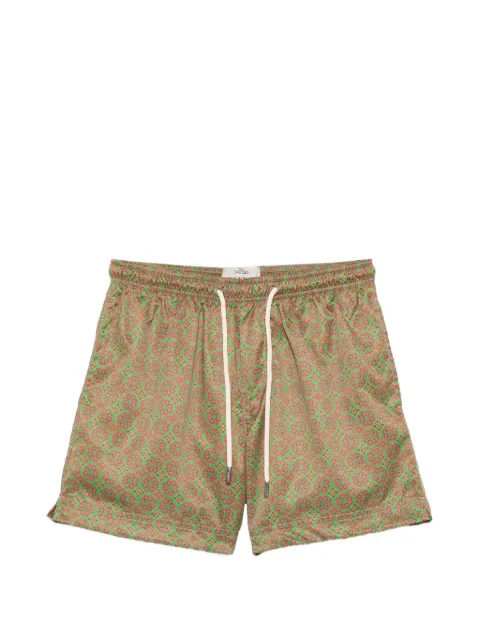 PENINSULA SWIMWEAR geometric-print drawstring swim shorts Green CAPRERACP07