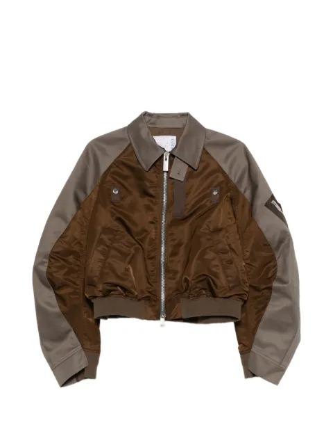 sacai zip bomber jacket Green 2608303