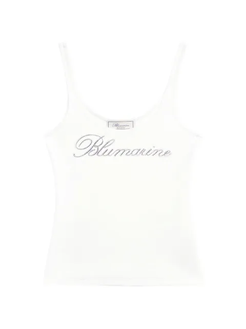 Blumarine logo-embroidered top White 22T129A