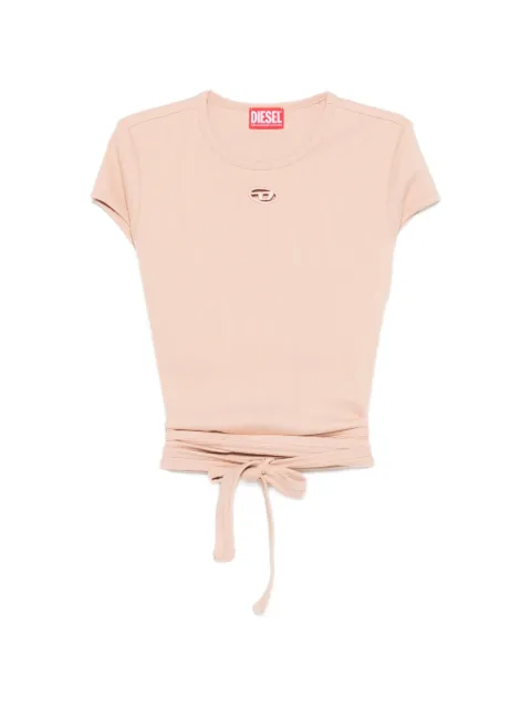 Diesel T-Bunny-Tail-R1 wrap-tie T-shirt Pink A211970EJAI
