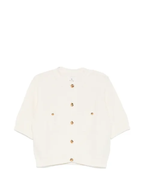 ANINE BING christa short-sleeve cardigan Neutrals A0911752