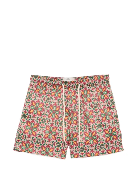 PENINSULA SWIMWEAR geometric-print drawstring swim shorts Pink CALAFELCECF01