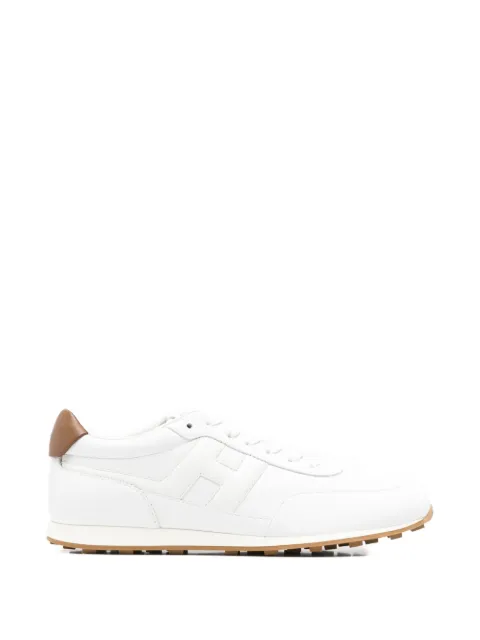 Hogan logo-patch leather sneakers White HXM6990GA00UZQ