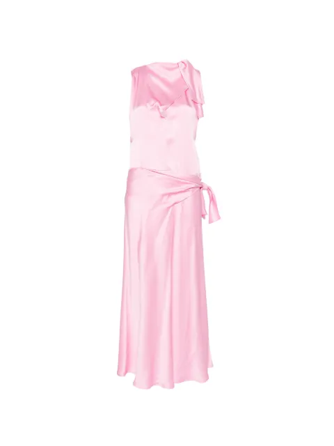 MSGM knot sleeveless midi dress Pink 4041MDA17267103