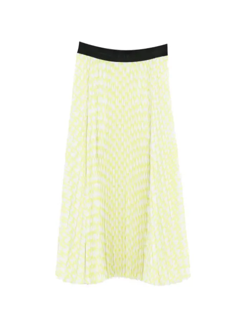 MSGM pleated patterned skirt Yellow 4041MDD31P267296