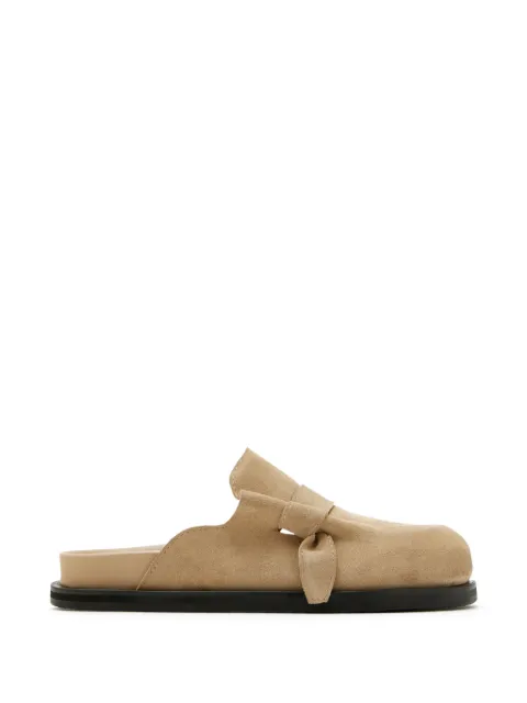 Yuzefi knotted suede mules Neutrals YUZRS26SH01MS07