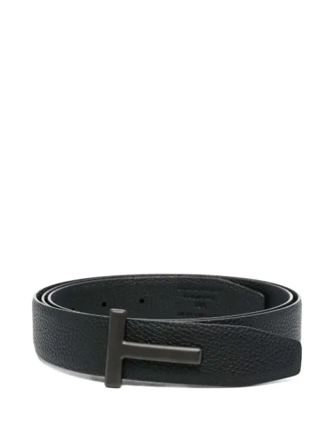 TOM FORD logo-buckle leather belt Black TB224LCL236LNAA