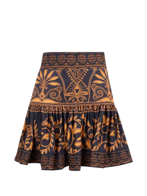 FARM Rio Cornely Ainika floral-print mini skirt Black 344145