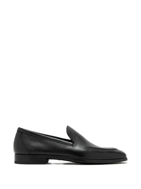 Magnanni pebbled-leather loafers Black 2647801768