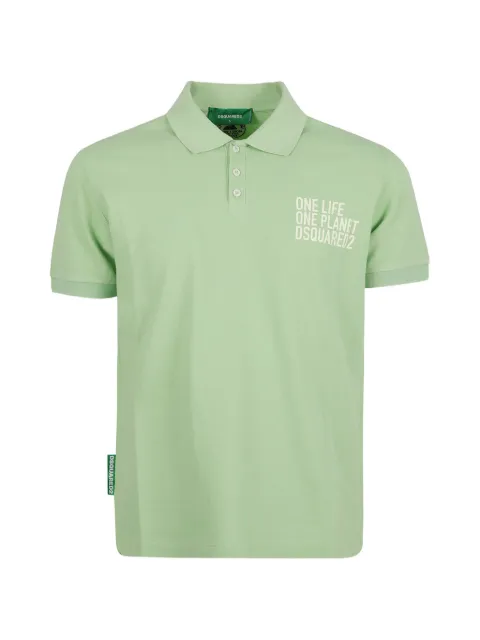DSQUARED2 graphic polo shirt Green S78GL0021S24571
